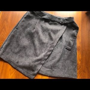 Corduroy Belted mini skirt